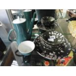 Decorative bowls and plates and a coffee jug