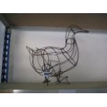 Wire frame depicting duck