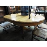Pine extending dining table