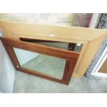 2 various framed large mirrors