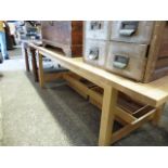 (2260) Large beech extending dining table