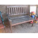 Wooden garden bench