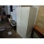 White painted 2 door wardrobe