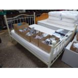 Metal double bed with mattress