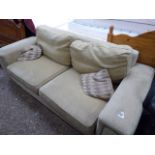 (2252) Beige 2 seater sofa