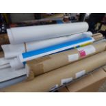 Quantity of tubes of posters relating to music albums, etc.