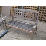 2 seater wooden garden bench