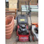 Mountfield hand propelled petrol lawn mower with grass box