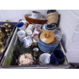 Crate of crockery, glassware, etc.