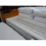 Pine double bed with mattress