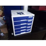 Small plastic multi drawer filing unit