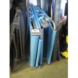 2 folding camping chairs in light blue