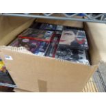 Large box of DVDs