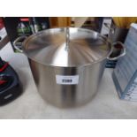 Large stock pot and lid