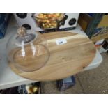 Cheese board with dome