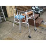 Zimmer frame and walker stool