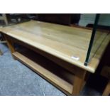 Light oak coffee table