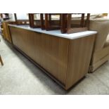 Modern wood effect sideboard with marble effect top