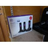 BT Premium triple cordless phone set