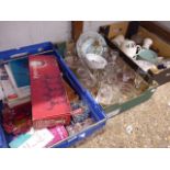 3 trays of various crockery, glassware and bric a brac