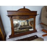 Oak framed over mantle mirror