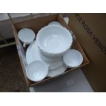 Box of white crockery