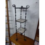 3 tier wrought metal plant stand