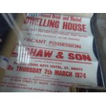 2 land agent posters for Shaw & Son, 75 New Street, St. Neots