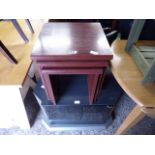 TV stand and cherry effect nest of 3 coffee tables