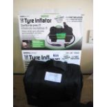Boxed and unboxed Bonaire 12v tyre inflators