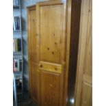 Pine double door wardrobe