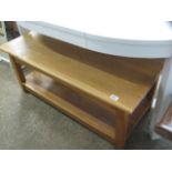 (2057) Oak coffee table with shelf under