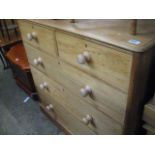 Pine chest of 2 over 3 drawers