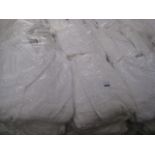 6 x stack of white spa robes