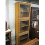 (2003) Oak glazed 3 door cabinet