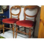 Pair of balloon back upholstered chairs and another with cabriole supports *Collector's Item: Sold