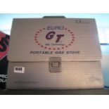 Euro GT portable gas stove in carry case