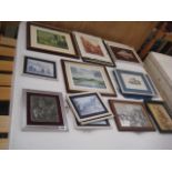 Quantity of framed and glazed pictures and prints
