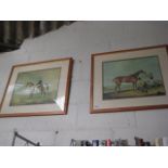 Pair of framed pictures of horses