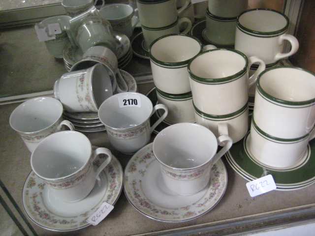 2 part sets of teacups and saucers