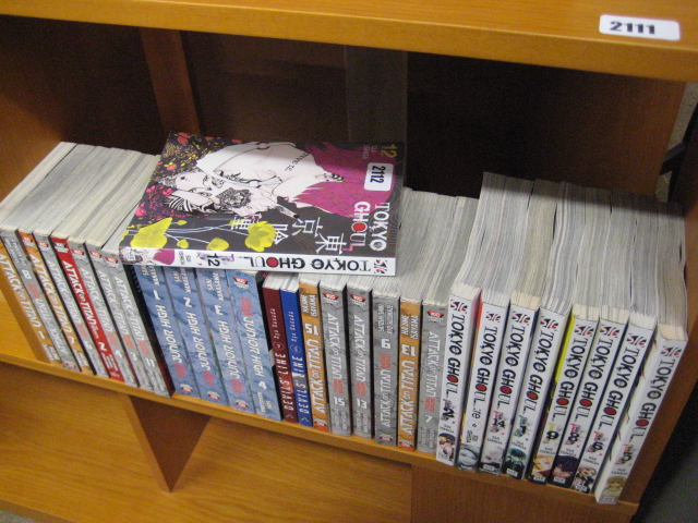 Quantity of Tokyo Ghoul, Attack on Titan and Devil's Line manga