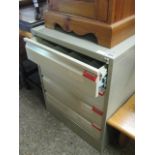 Steel 4 drawer storage unit with key