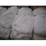 8x stack of white spa robes