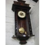 Mahogany cased Vienna wall clock