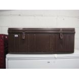 (2373) Brown metal chest