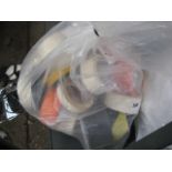 Bag of mixed rolls of tape incl. masking tape and gaffa tape