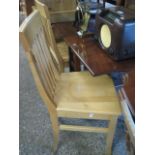 Pair of beech kitchen chairs