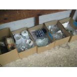 (2213) 5 boxes of glassware incl. vases, bowls, etc.