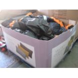 (1085) Pallet box containing various tent parts and poles