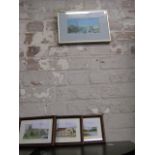 4 various small framed pictures